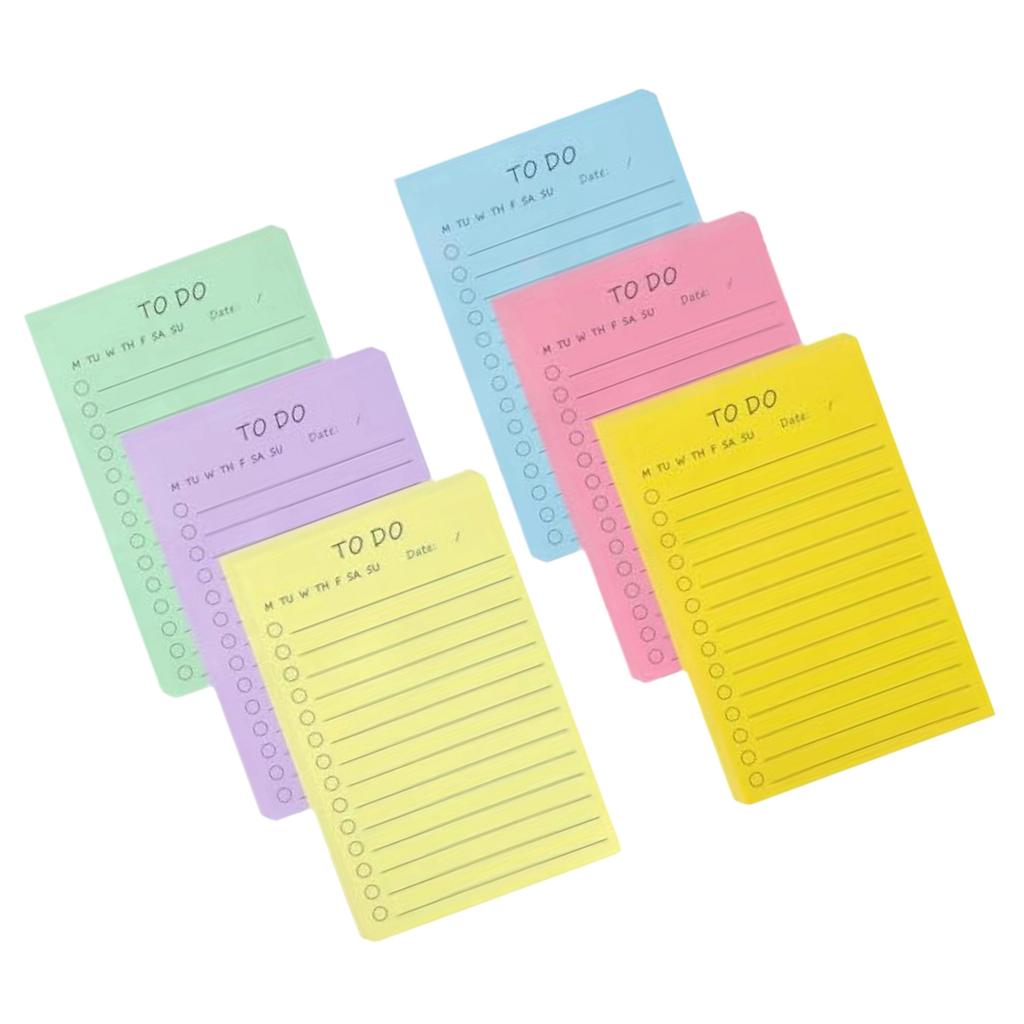 300 Sheets Colorful Note Paper 6x4Inch Wide Lined Note Pad Adhesive Note Paper Pocket Notepads for Writing Noting