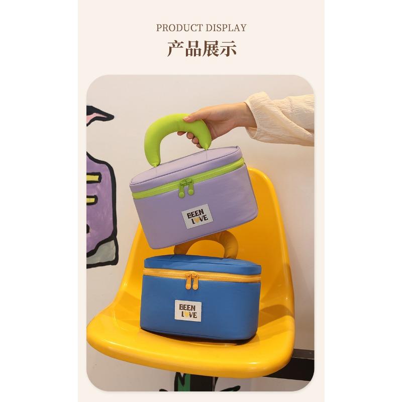 Large Capacity Waterproof Nylon Handheld Travel Makeup Cosmetic Storage Bag