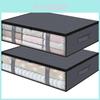 Bed Bottom Storage Bag With Transparent For Bedroom Closet Organization
