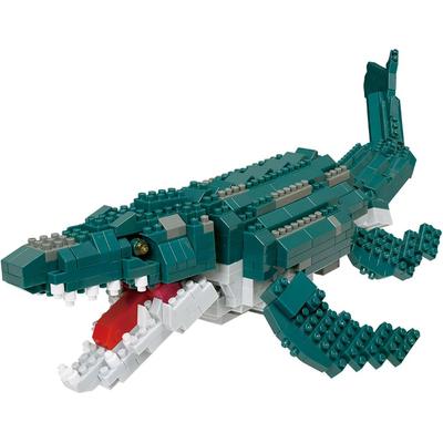 Kawada Nanoblock Dinosaur DX Mosasaurus 6.5x12.5x32cm Building Set for Ages 12 and Up
