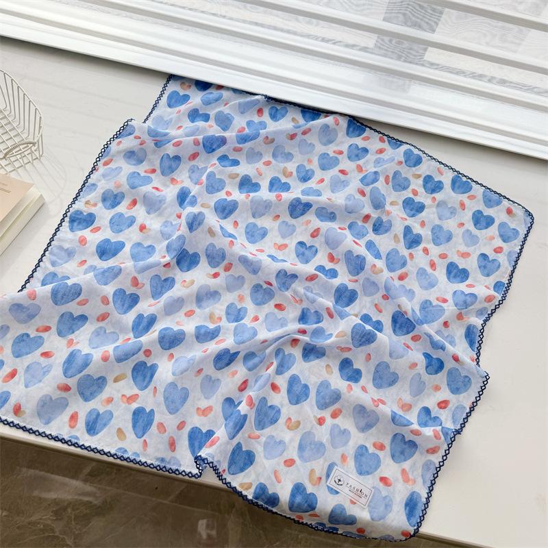 Square Scarf Women High Quality Bandana Female Headkerchief cotton linen Feeling Neckerchief Hijab Shawl Warps Summer Scarves