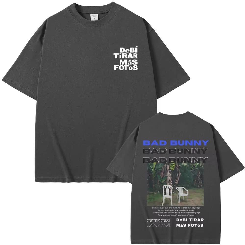 2026 Famous Rapper Bad Bunny Tshirt DeBi TiRAR MaS FOToS DTMF Graphic Tshirt Unisex Unisex Fashion Hip Hop Retro Tees Unisex