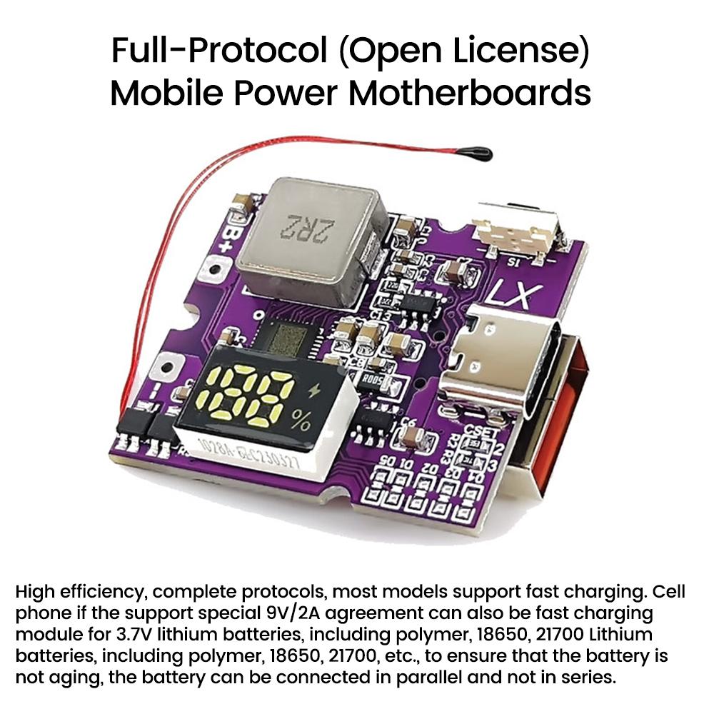 22.5W Charging Treasure Two-way Fast-harging Mobile Power Module Circuit Board DIY Motherboard Nesting High Power Cover