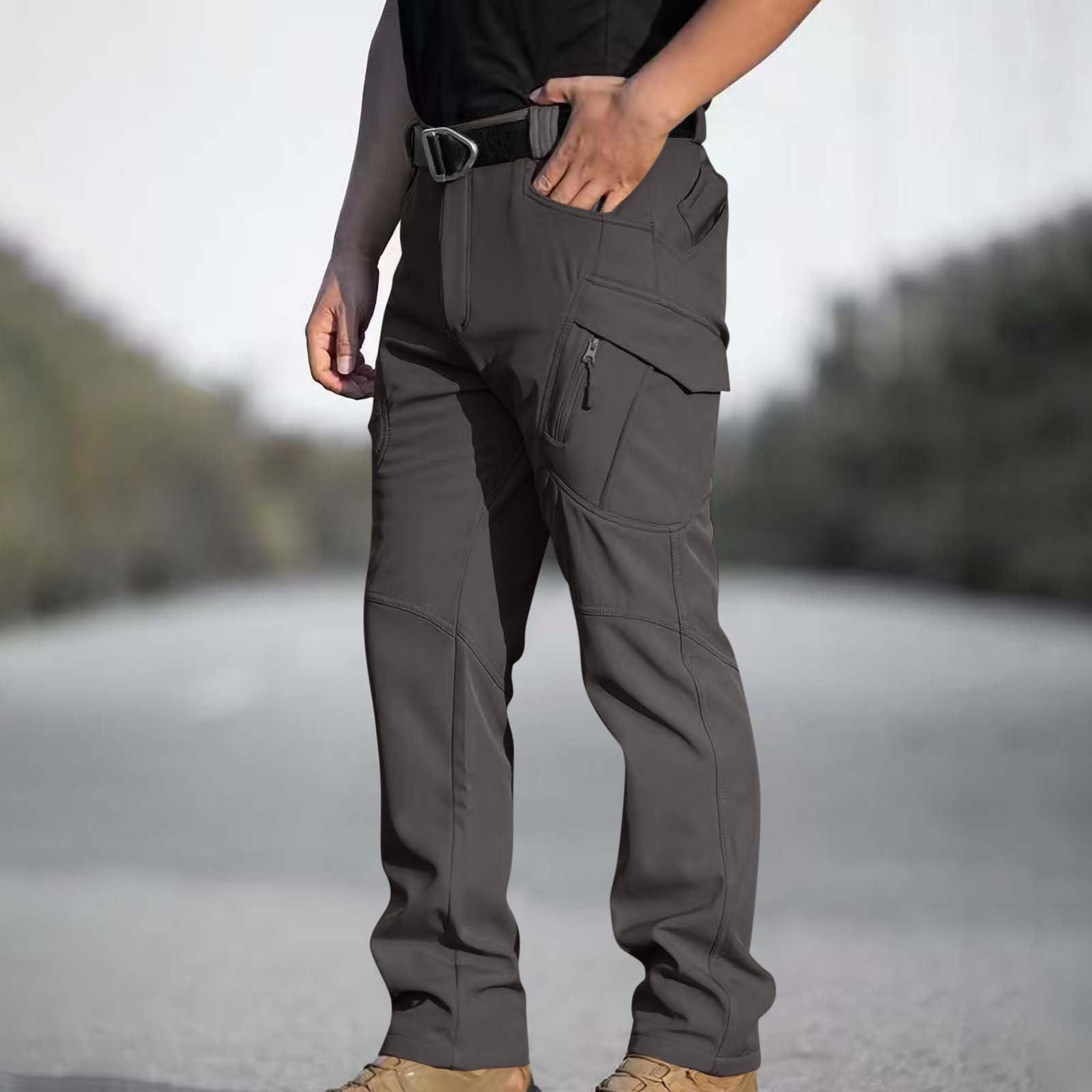 Мужские льняные брюки Four Seasons Thin Breathable Cargo Multi-pocket Loose Casual Wide Leg S