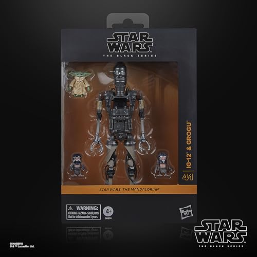 Hasbro Star Wars Black Series IG-12 & Grogu, Star Wars: The Mandalorian Collectible 15cm Action Figure 2-Pack G0074 Authentic