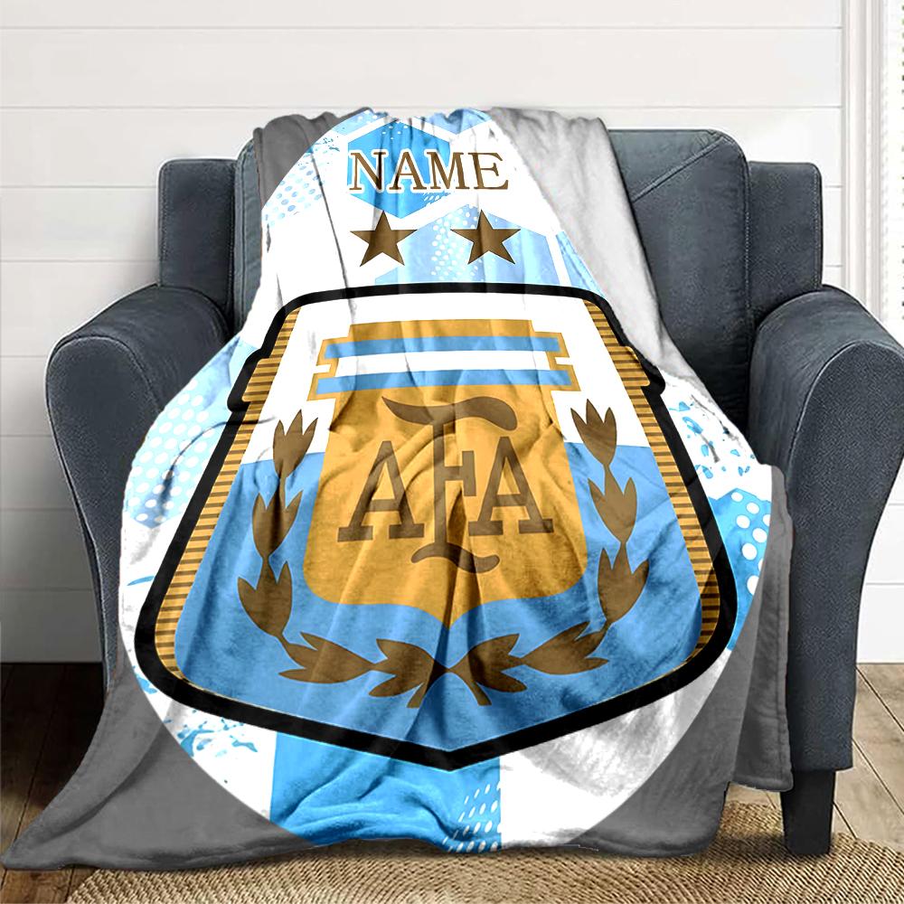 Custom Name German Flag Crest blanket for Couch & Bed, Plush Cozy Fuzzy Blanket Super Soft & Warm Blankets for Fall and Winter. 0908221