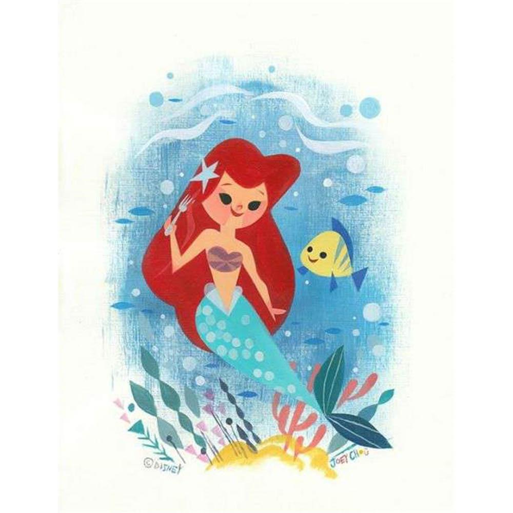 Mermaid Disney Ariel Cartoon Drill Hanging Element Puzzle Sale Stitch Mosaic 5d Art Diamond Painting Handcraft Gift Big Size