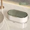 2025 Hot Double-layer Soap Box Household Bathroom Non-punching Hollow Drain Soap Box with Cover Dust Soap Box Holder