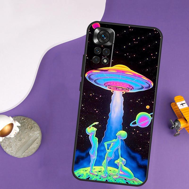 Alien UFO Case For Xiaomi Redmi Note 13 Pro 14 12 9 10 11 Pro 10S 11S 12S Redmi 13C 14C 10C 12C Cover