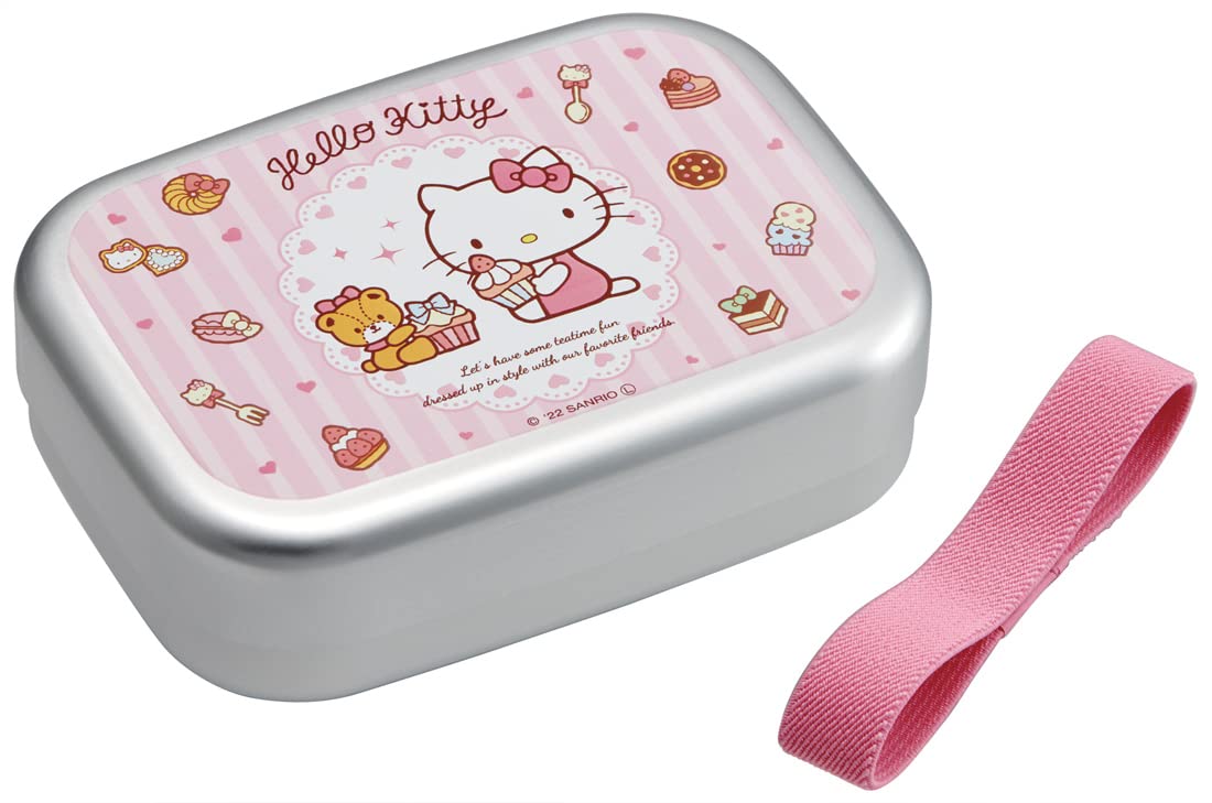 

Skater Bento Hello for Made in Box, Kitty, Snacks, 370ml, Aluminum, Kids, Japan, ALB5NV-A