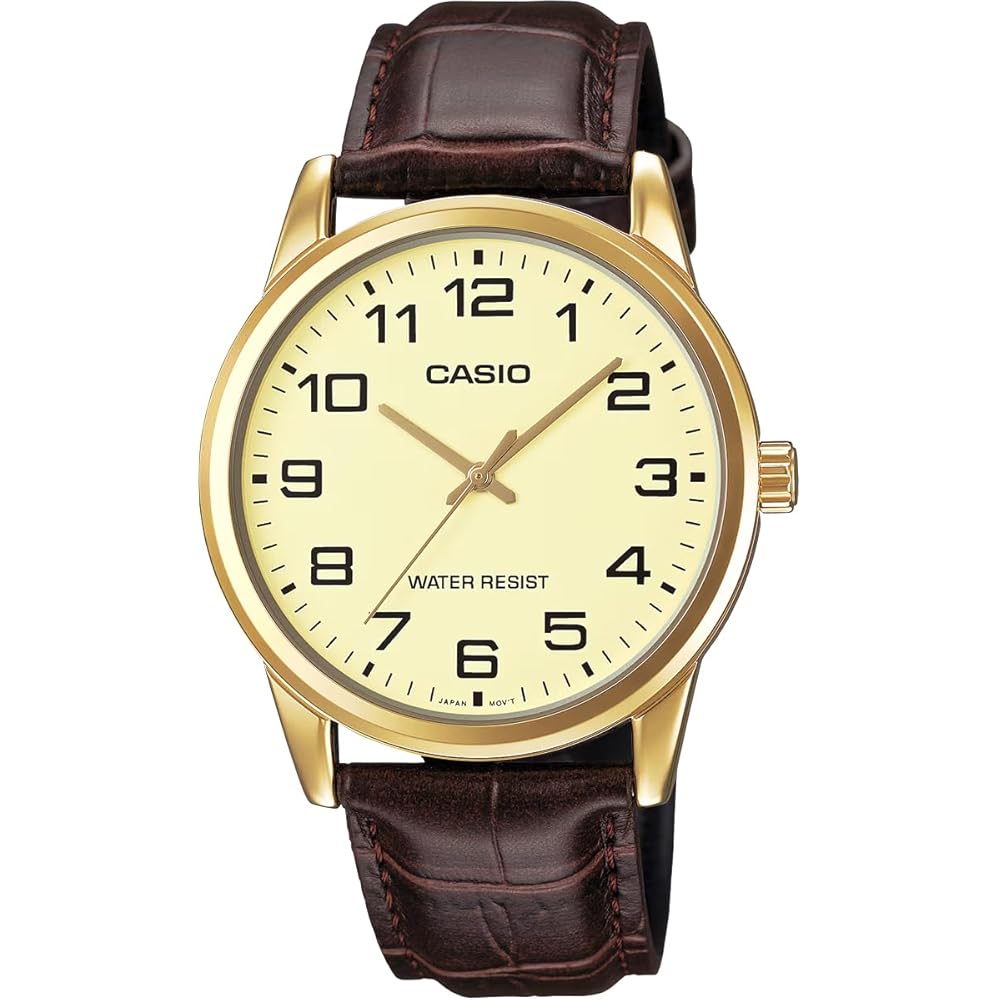 Casio MTP-V001GL-9B Analog Quartz Men s Watch Gold Cream Yellow Simple Packaging