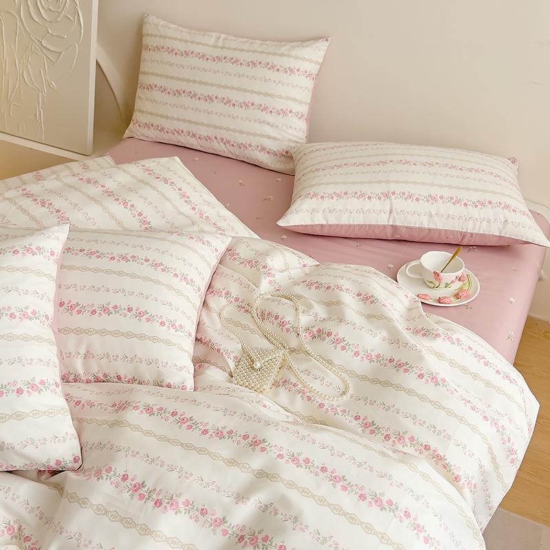 Duvet Cover Pastoral Style Quilt Cover 100% Cotton Comforter Cover Housse De Couette Soft Bed Cover (No Pillowcase)