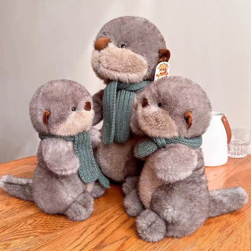 Cross-border ugly cute little sea otter plush toy cute doll otter doll catch machine doll sleeping birthday gift