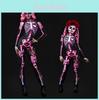 Womens Halloween Skeleton Cosplay Bodysuit Jumpsuit For A Spooky Look