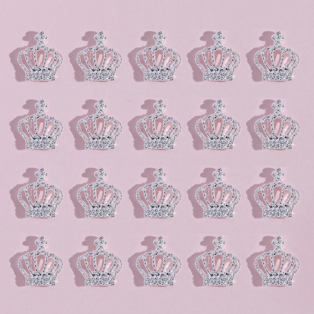 20pcs Crown Design Nail Charms With Rhinestones Nail Art Accessories Nail Art Supplies For Women And Girls Nail Art Jewelry