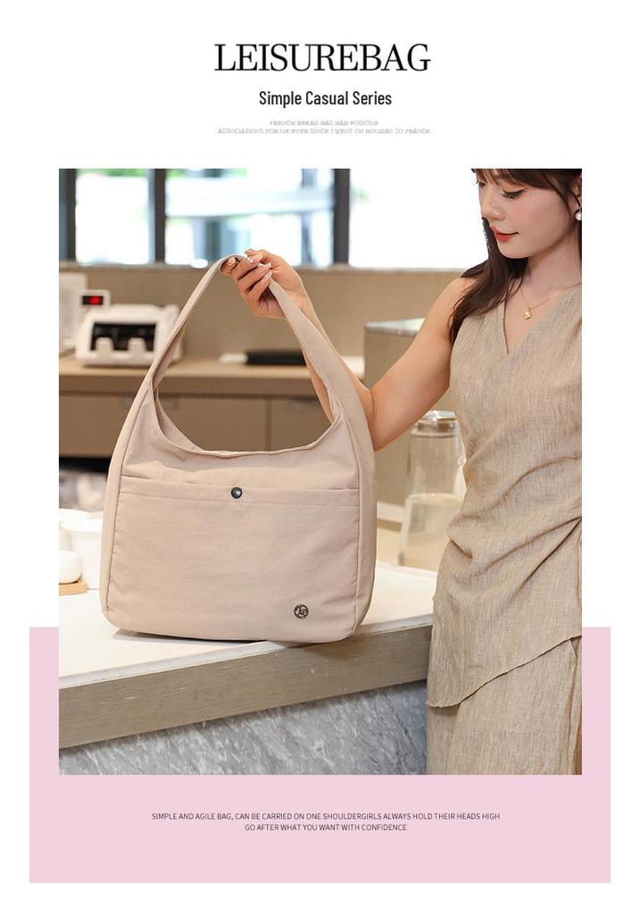 Korean Style Dumpling Crossbody Bag - Large Capacity Nylon Shoulder Bag for Women