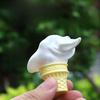 Cute 3D Ice Cream Falling On A Car- Fun Simulation Ice Cream Ornament Funny Motorcycle Creative Ornament Send Traceless Glue 6CM
