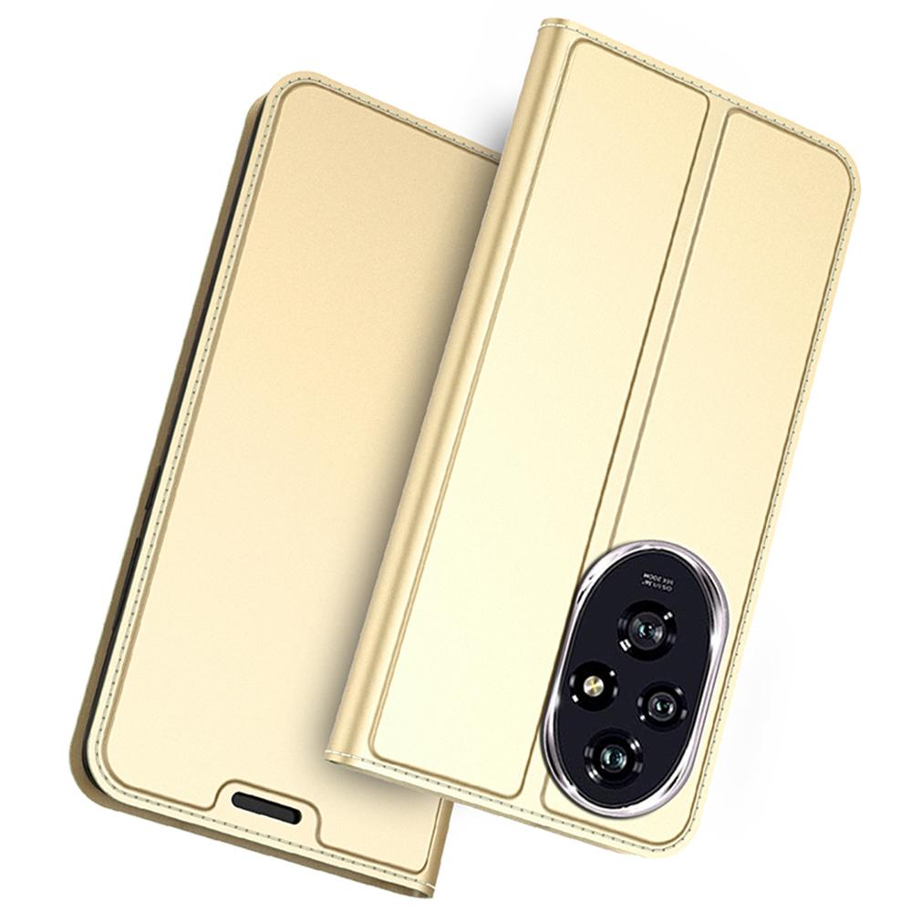 Für Honor 200 5G Hülle PU-Leder Vollschutz Handyhülle Verdeckter Magnetverschluss