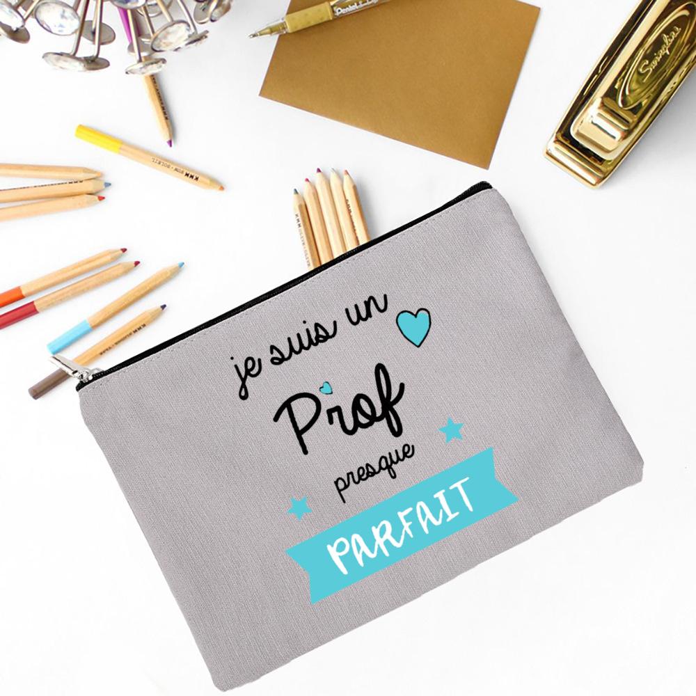 The Influence of Teacher Will Last for A Lifetime Print Makeup Bag Travel Toiletry Bag Pencil Case Stationery Bags Teachers Gift