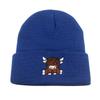 Autumn and winter pullover cold hat Scottish Highland cattle embroidered knitted hat neutral thermal knitted hat