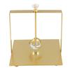 Napkin Dispenser with Weighted Glass Ball Rectangular Elegant Iron Napkin Holder Tissue Stand for Kitchen