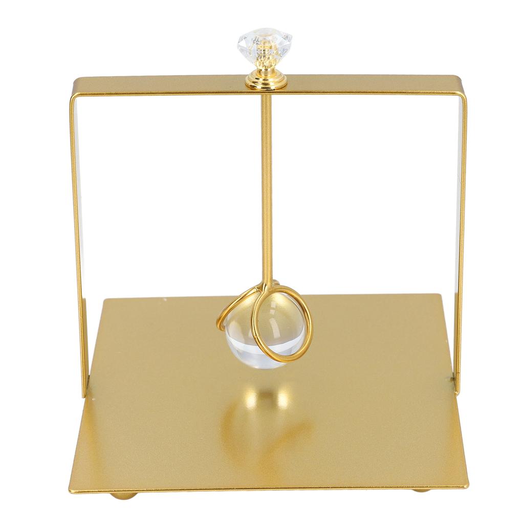 Napkin Dispenser with Weighted Glass Ball Rectangular Elegant Iron Napkin Holder Tissue Stand for Kitchen