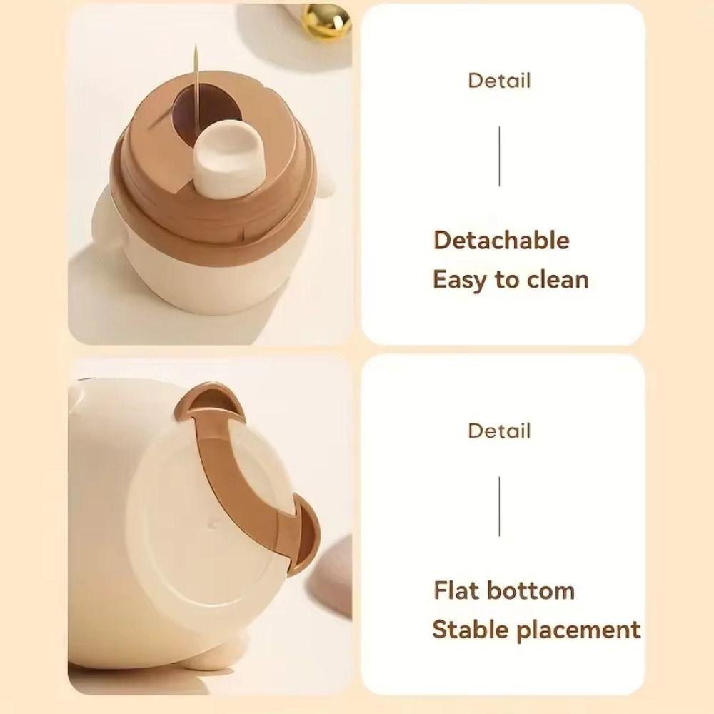 Penguin Automatic Toothpick Dispenser Press Style Portable Toothpick Storage Box Thickening Oral Hygiene Care Tooth Picks Holder