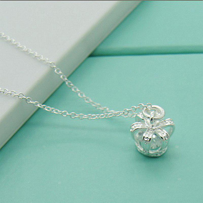 Korean Style Silver Plated Crown Necklace, O-shaped, In Stock