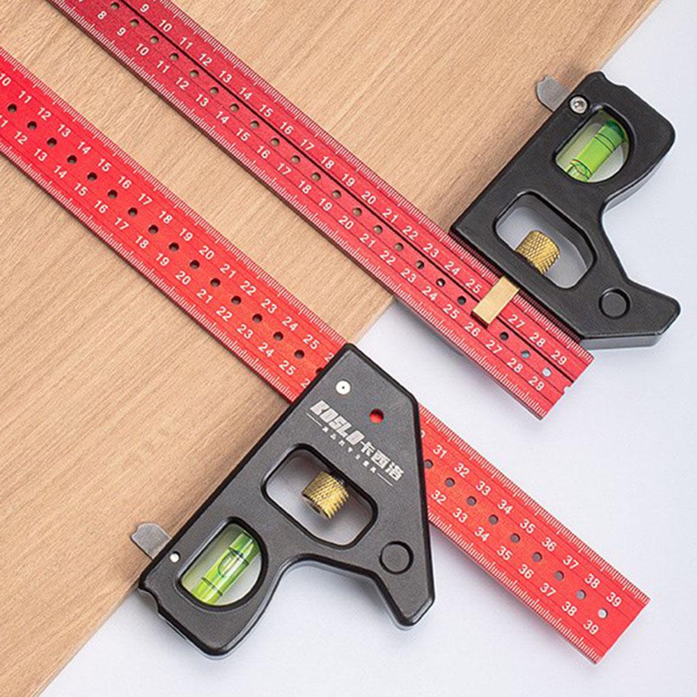 Positioner Angle Ruler For Amateur DIYers Movable Scale Locator Scale Groove Design Aluminum Alloy Easy To Carry