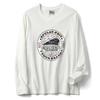 Vintage Print All-Cotton Washed Comfortable Base Shirt for Men, Autumn Round Neck Long-Sleeve T-Shirt, Export Surplus with Tags Removed