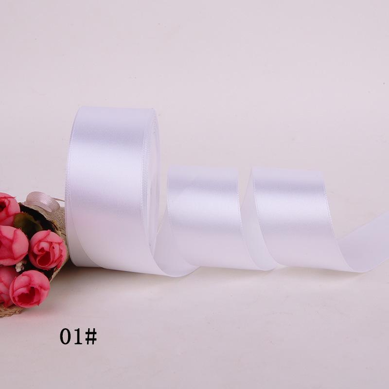 Solid Color Polyester Ribbon for DIY Floral Crafts & Cake Decoration
