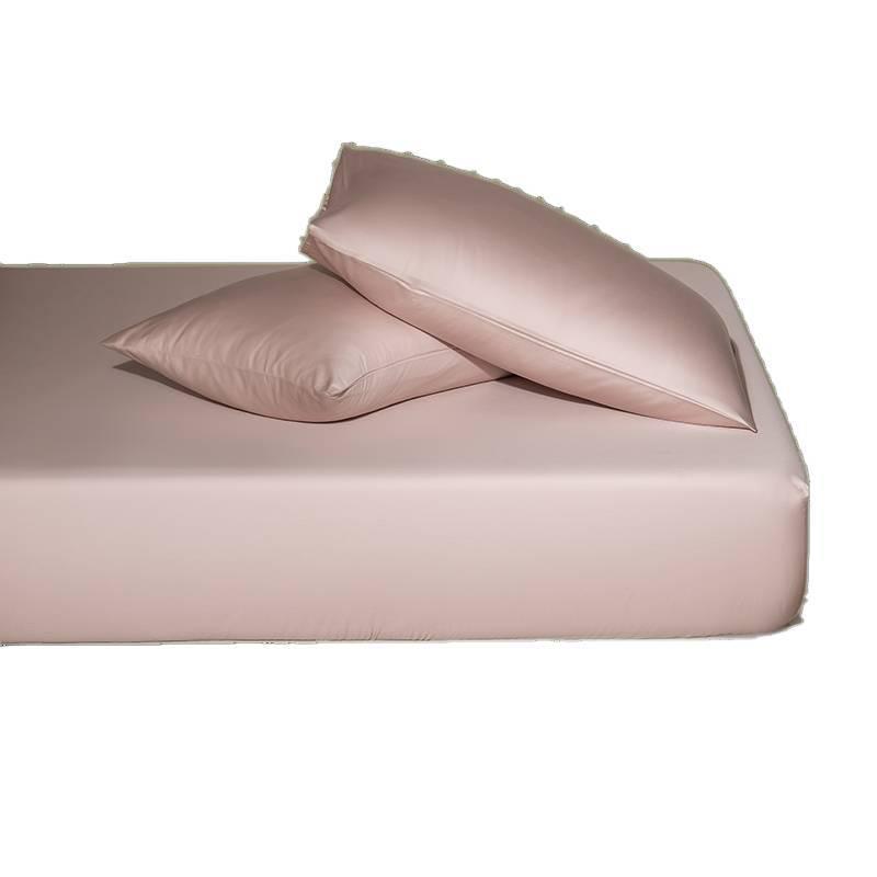 A-Class Sateen Cotton Fitted Sheet Set - Stylish Solid Color, Non-Slip Mattress Protector Cover (3 Pieces)
