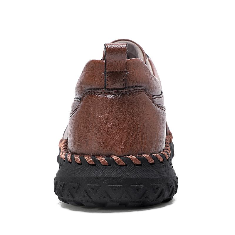 39-48 Men's Leather Casual Shoes Handmade Soft Working Boots Leather Ankle Boots Large Size Driving Moccasins Boots