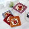 Floral Pattern Dining Chair Cushion Square Soft Office Computer Chair Seat Cushions Winter Car Seat Pad Non-slip Stool Cushions