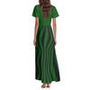 Robe d'été décontractée pour femme, mode, rayée imprimée, col en V, manches courtes