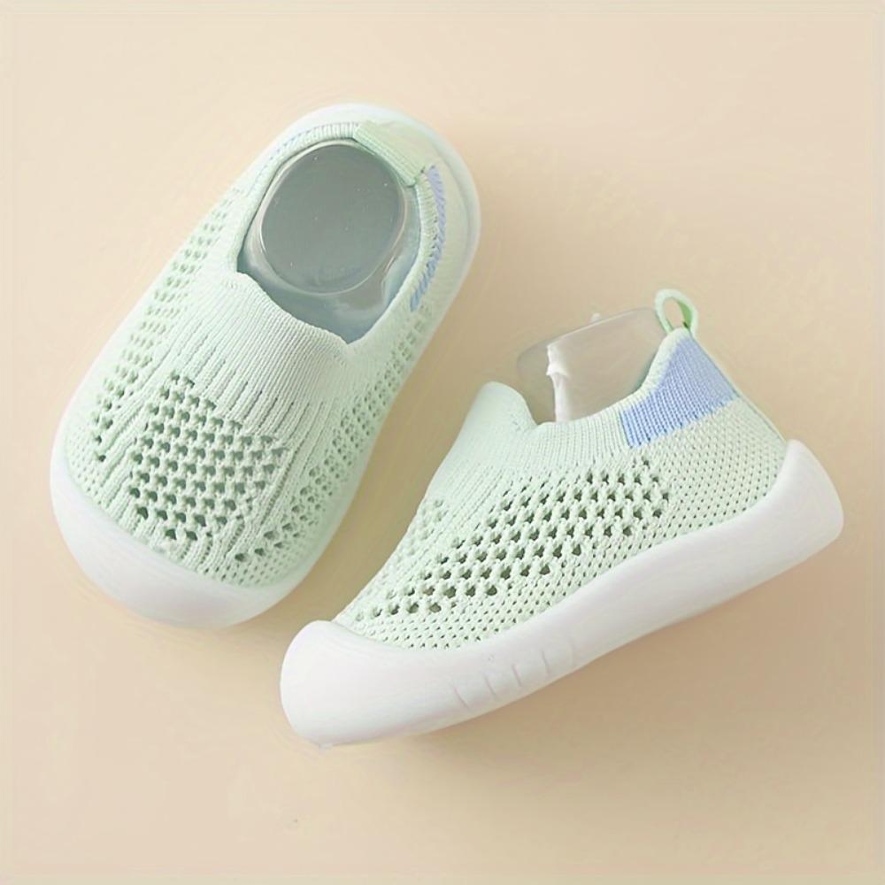 Baby Boys and Girls Mesh Breathable Toddler Shoes, Wear-resistant Non Slip Comfortable Slip On Sneakers