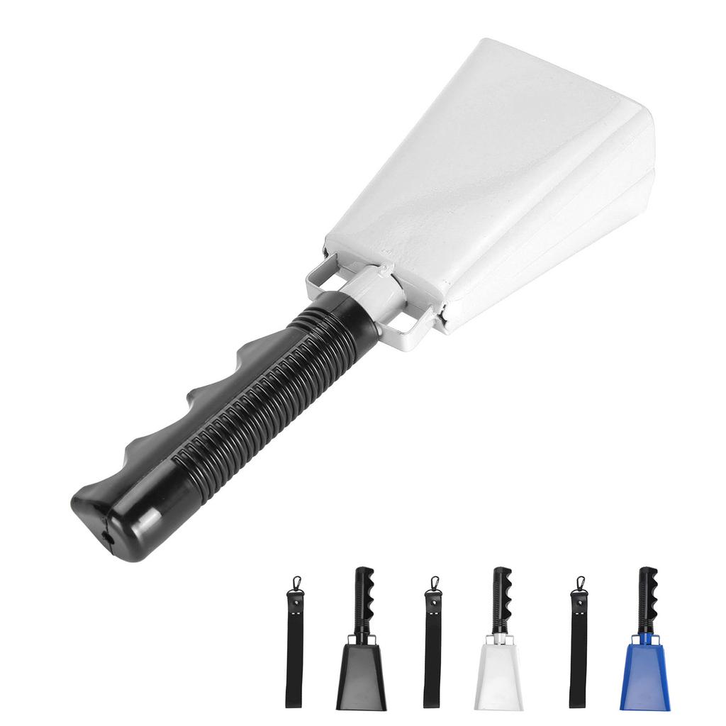 Cow Bell Noise Maker with Handle Loud Cheering Hand Bell Percussion Musical Instrument for Sporting 