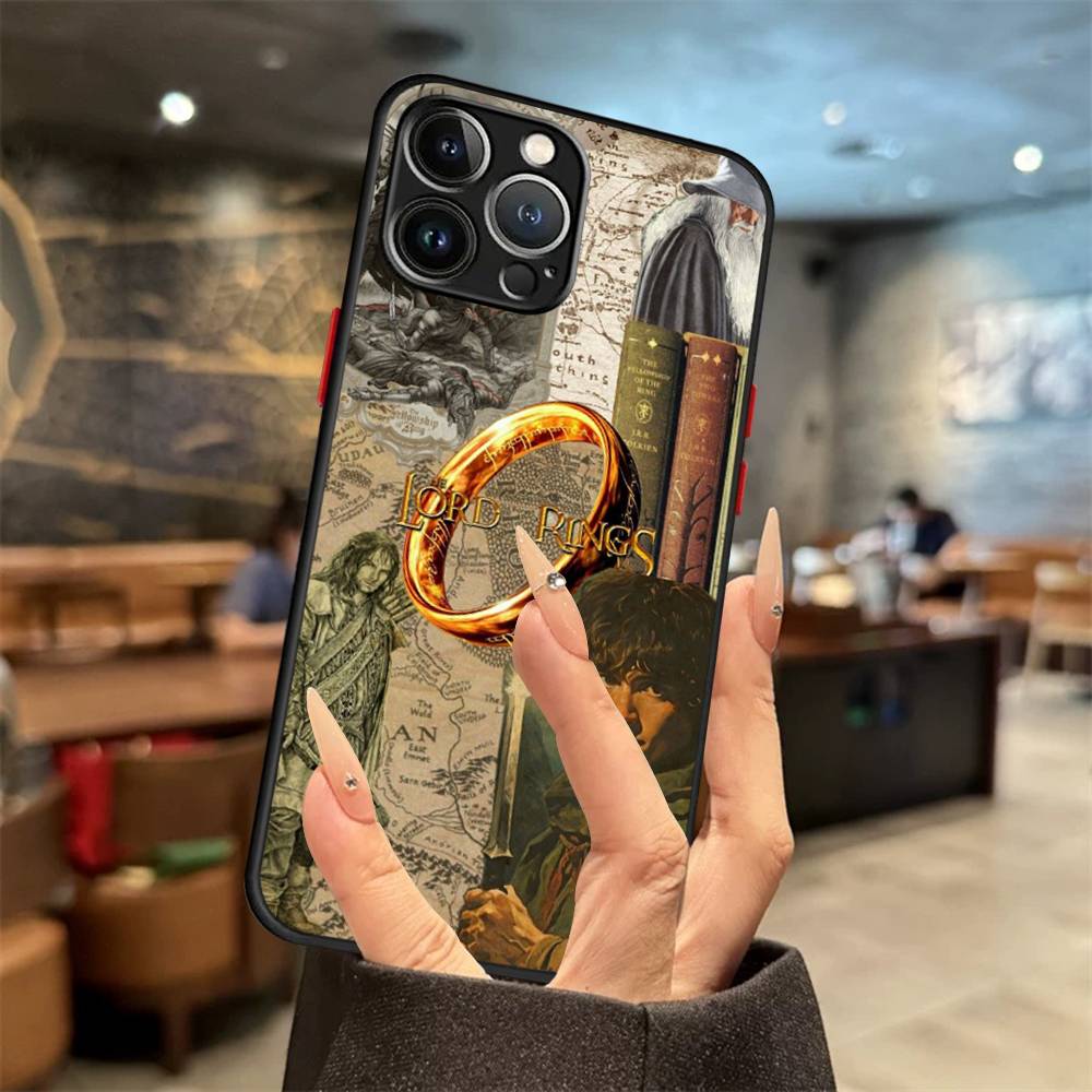 Movie The L-Lord R-Rings For iPhone 16 15 14 11 12 13 Mini Pro Max X XR XS Phone Case Shockproof Frosted