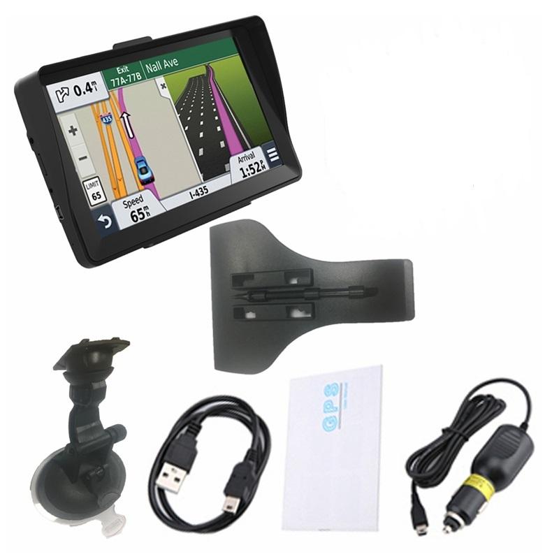 Car GPS Navigation System 7 Inch With Sunvisor 256 16GB Truck Sat Navigator FM Transmitter Free Maps
