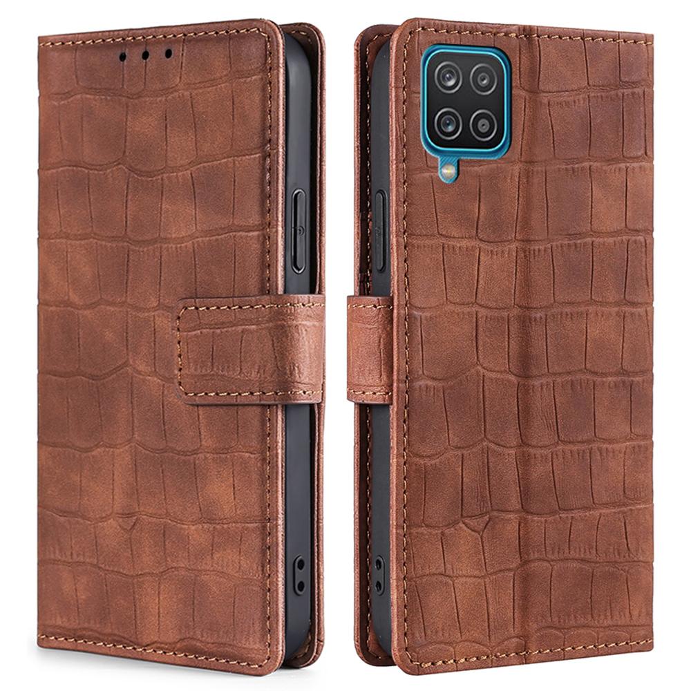 

Чехол-кошелек для Samsung A32 A22 A10 A11 A52 A72 A82 S20 S21 FE S30 Ultra Note 20 10 с крокодиловым узором, флип-кобура для карт из искусственной кожи, чехол-бампер для телефона Samsung Xcover 6 Pro/Xcover Pro 2 коричневый