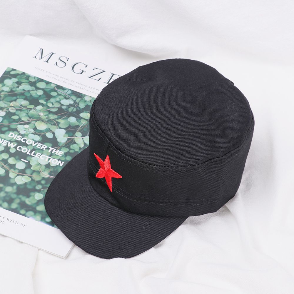 Fashion Classic Cotton Hat Plain Cap Sun Hats Red Star