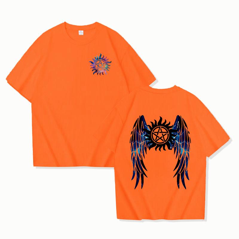 New Supernatural Print T Shirt Short Sleeve O Neck Loose Women Men Summer Cool T Shirt Tee Personality Shirt Tops Tees