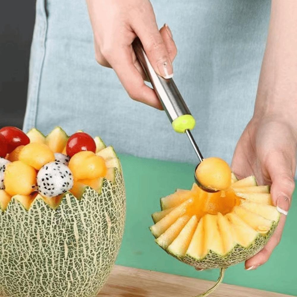 4PCS/SET Comfortable Grip Fruit Carving Tool Kit Rust-proof Watermelon Ball Scoop Chef