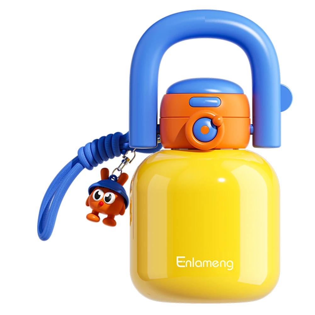 

1000 мл Ізольована Пляшка для Води Нержавіюча Сталь Двошарова Ізольована Чашка Дорожній Вакуумний Фляга для Холодних Гарячих Напоїв 1000ML жовтий