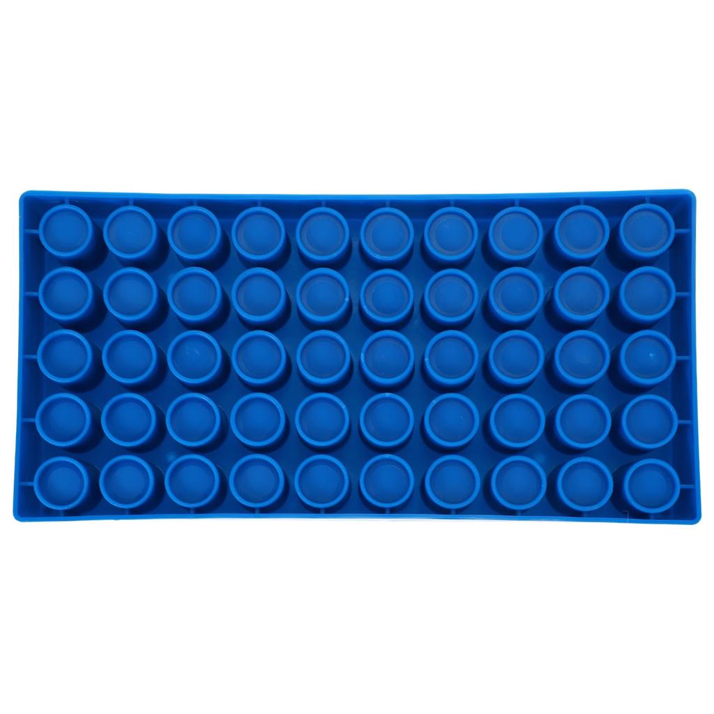PATIKIL 4ml Autosampler Vial Rack, 4-Pack, 50-Well Stackable Test Tube Rack, Microcentrifuge Tube Holder, Blue