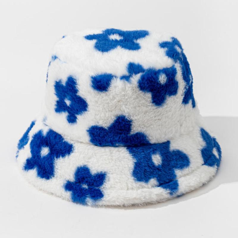 Модная женская панама-рыбак с принтом, теплая, плотная, на осень и зиму, универсальная, открывающая лицо, маленькая панама