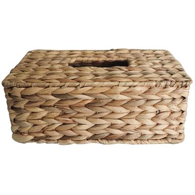 Desktop Paper Holders Pastoral Style Home Decoration Hyacinth Straw Tissue Storage Box Rectangular Napkins Towel Travel