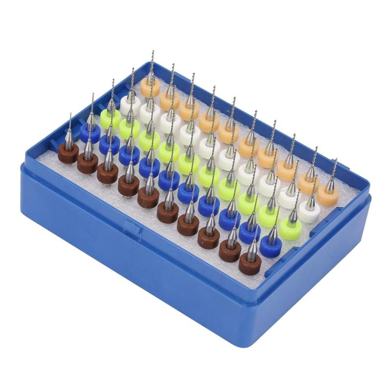 50 Pieces 0.5-0.9mm PCB Drill Bits Tungsten Carbide Micro Drill Bits Twist Drill Print Circuit Board Engraving Tool