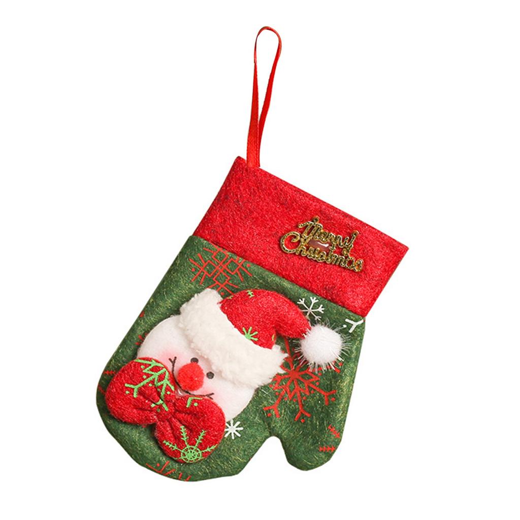 Vánoční dekorace Netkaná taštička s přívěskem na vánoční stromeček