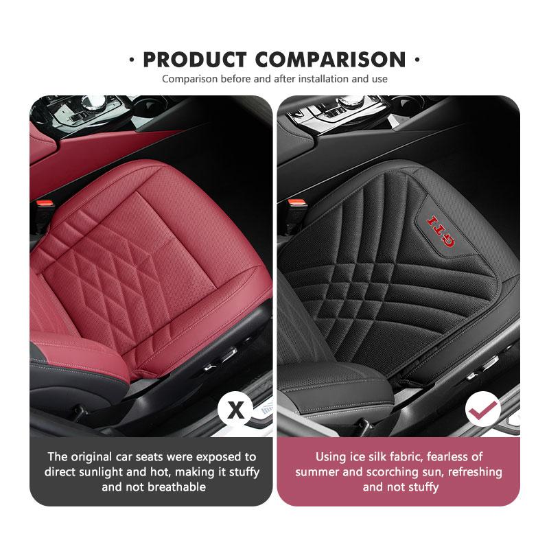 137Ice Silk Car Rear Front Seat Backrest Cushion Non-Slip Pad For Volkswagen VW Golf 4 5 6 7 GTI Tiguan Passat B5 B6 B7 CC Jetta